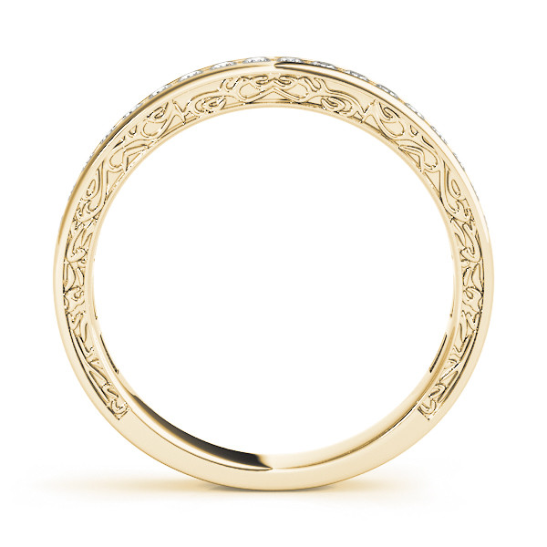 52463-Yellow-1 Diamond Wedding Ring, in Yellow Gold - 51047