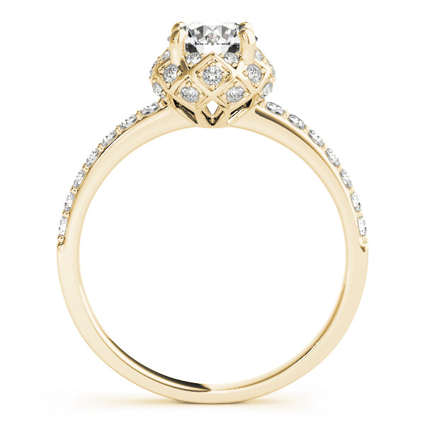 52470-Yellow-1 Vintage Engagement Ring, Round Shape, in Yellow Gold - 51053