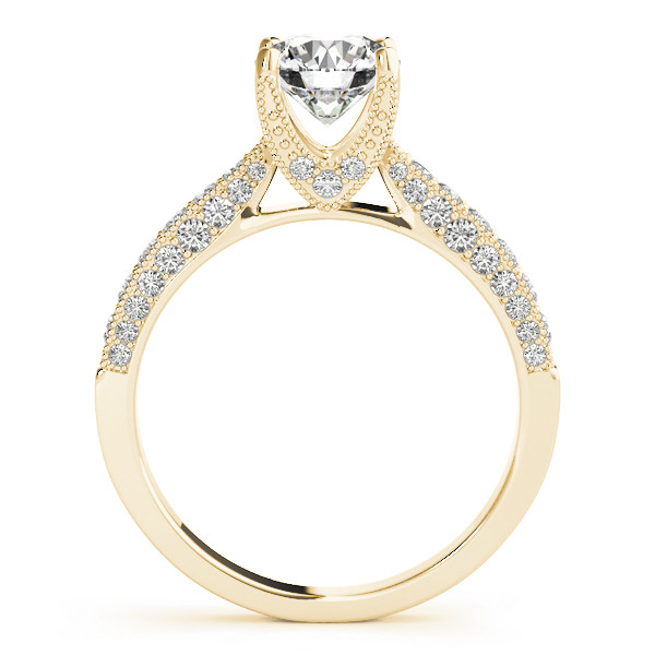 52482-Yellow-1 Vintage Engagement Ring, Round Shape, in Yellow Gold - 51061