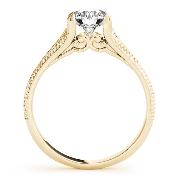 52491-Yellow-1 Vintage Engagement Ring, Round Shape, in Yellow Gold - 51066