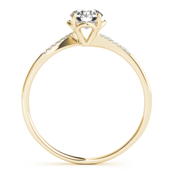 52511-Yellow-1 Side Stone Engagement Ring, Round Shape, in Yellow Gold - 84881
