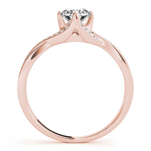 52515-Pink-1 Vintage Engagement Ring, Round Shape, in Rose Gold - 84891