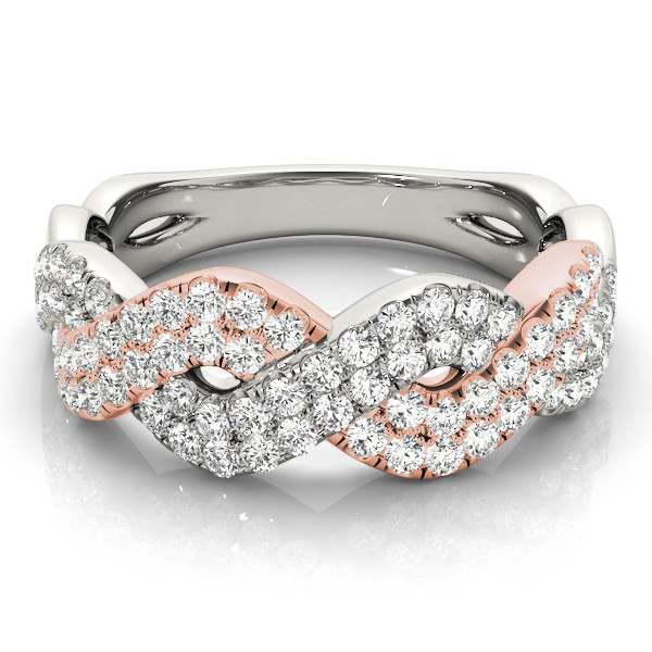 52642-Pink-2 Fashion Wedding Ring, in Rose Gold - 84861