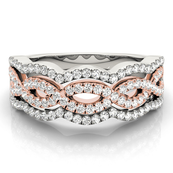 52645-Pink-2 Fashion Wedding Ring, in Rose Gold - 84864