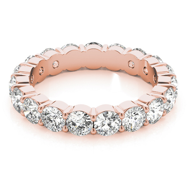 52714-Pink-2 Eternity Ring, in Rose Gold - 84908