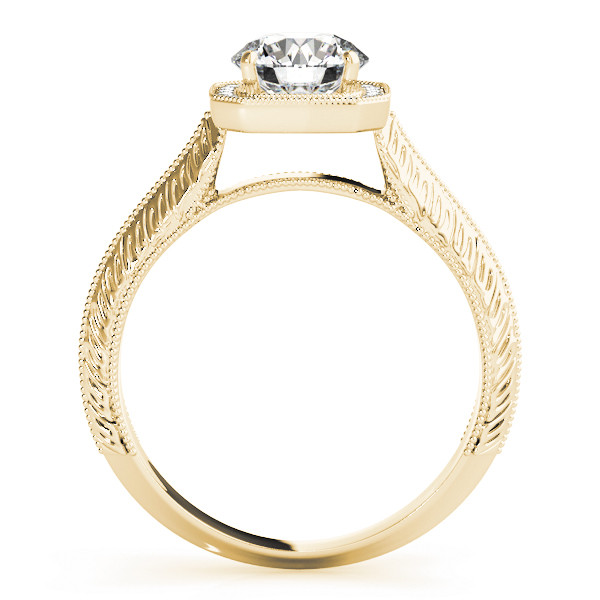53032-Yellow-1 Halo Engagement Ring, Round Shape, in Yellow Gold - 51046