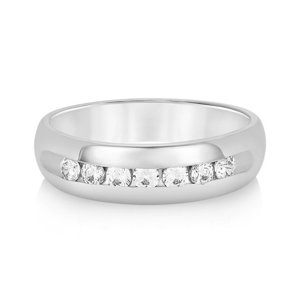 Men's Heavy Wedding Band, in White Gold - ND18122H