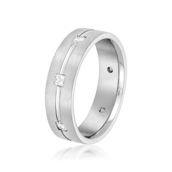 Men's Heavy Wedding Band, in White Gold - ND18244H