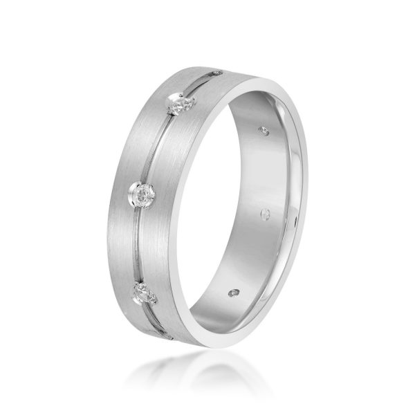 Men's Heavy Wedding Band, in White Gold - ND18245H