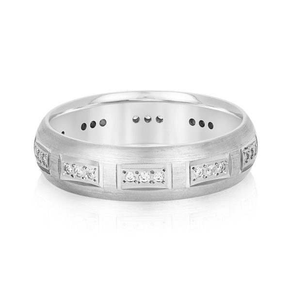 Men's Heavy Wedding Band, in White Gold - ND18253H