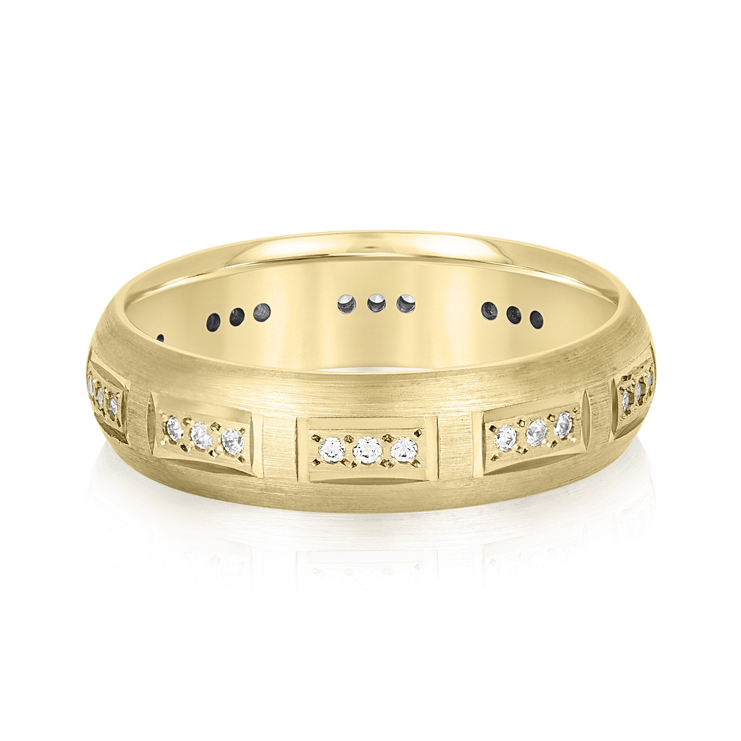 55572-All White-2 Men's Heavy Wedding Band, in Platinum - ND18253H