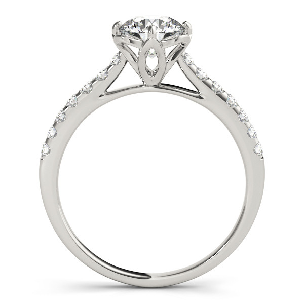 56105-White-1 Vintage Engagement Ring, Round Shape, in White Gold - 50957