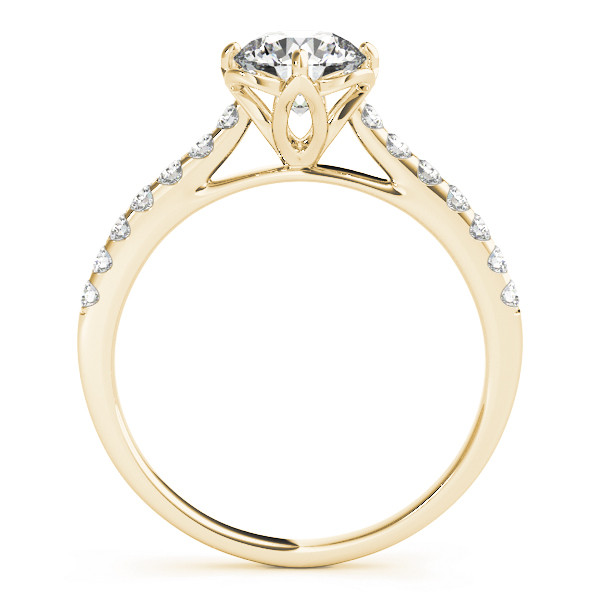 56105-Yellow-1 Vintage Engagement Ring, Round Shape, in Yellow Gold - 50957