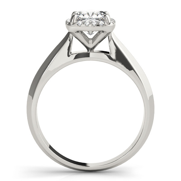 56291-White-1 Halo Engagement Ring, Cushion Shape, in White Gold - 84734