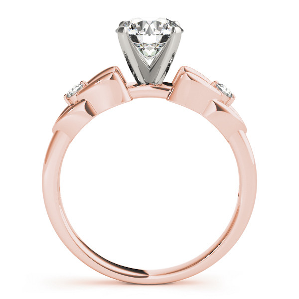 56307-Pink-1 Celtic Knot Engagement Ring, Solitaire Style, Shape, in Rose Gold - 84573