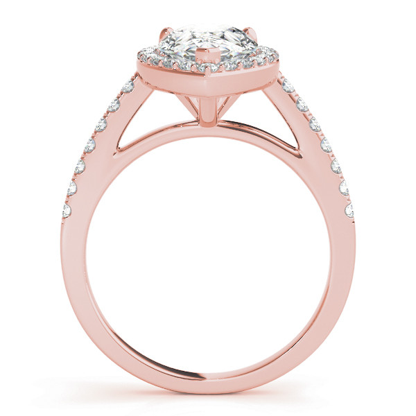 56341-Pink-1 Halo Engagement Ring, Pear Shape, in Rose Gold - 84755