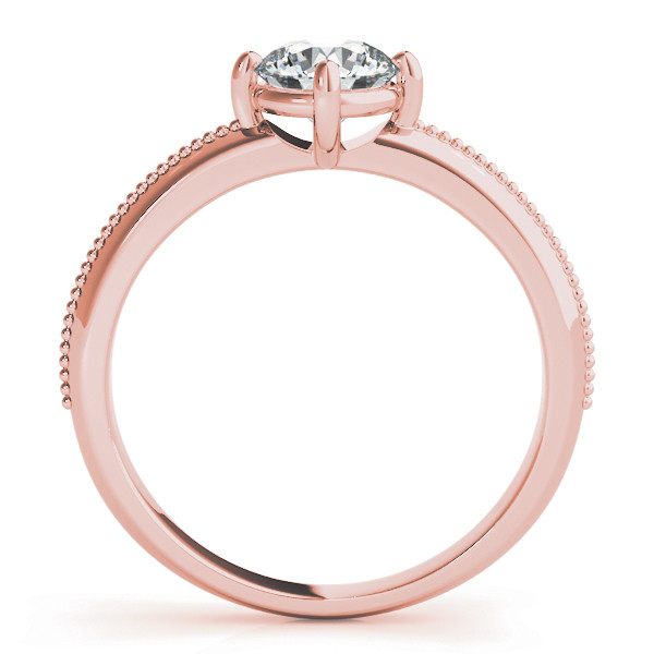 56349-Pink-1 Solitaire Engagement Ring, Round Shape, in Rose Gold - 84887
