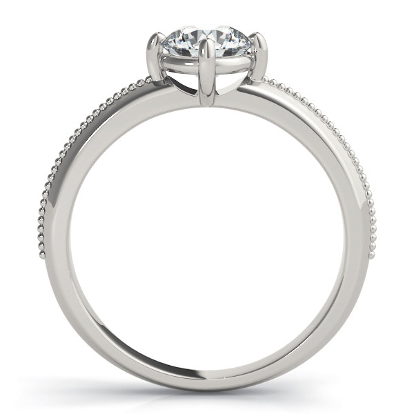 56349-White-1 Solitaire Engagement Ring, Round Shape, in Platinum - 84887