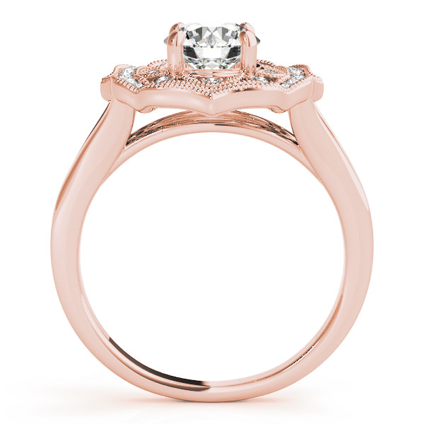 56354-Pink-1 Halo Engagement Ring, Round Shape, in Rose Gold - 84911
