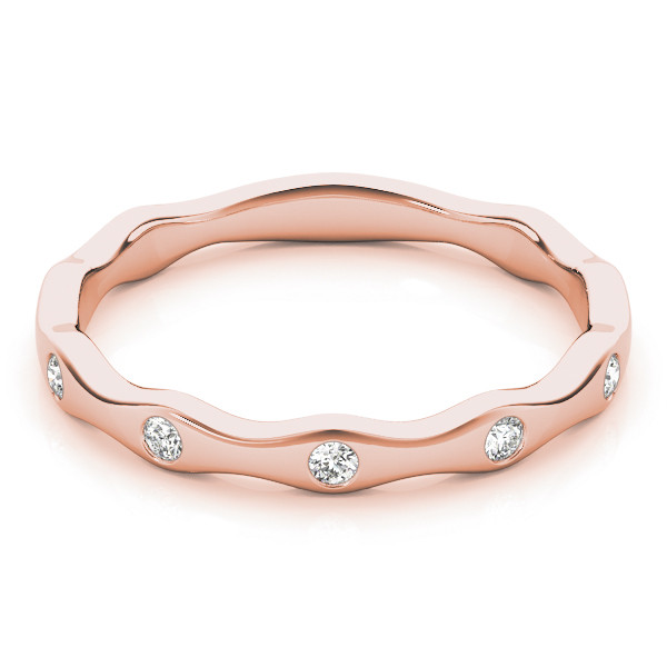 56535-Pink-2 Stackable Wedding Ring, in Rose Gold - 84978