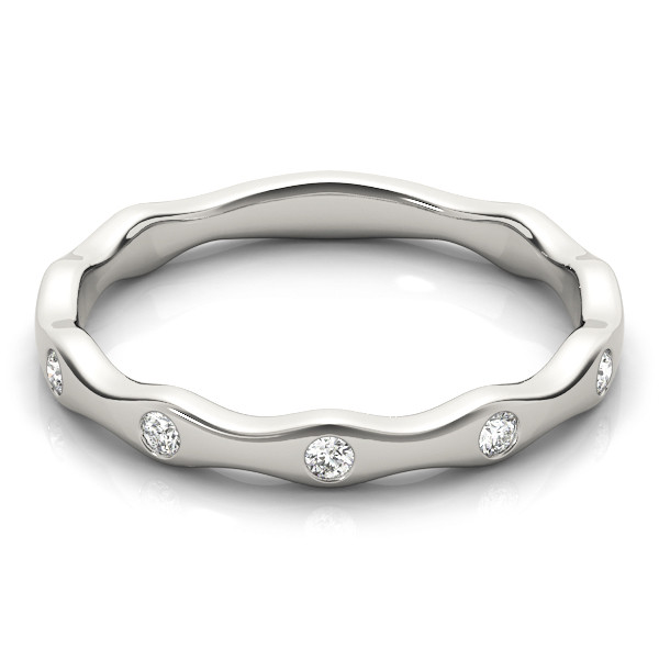 56535-White-2 Stackable Wedding Ring, in Platinum - 84978