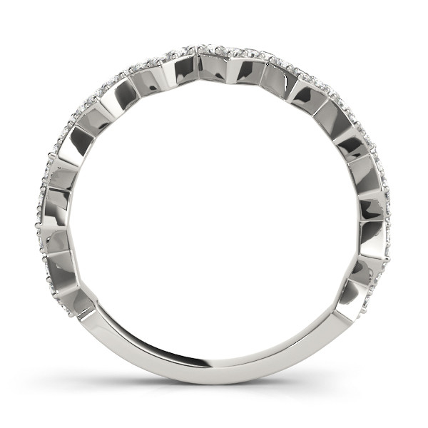 56537-White-1 Stackable Wedding Ring, in Sterling Silver - 84980