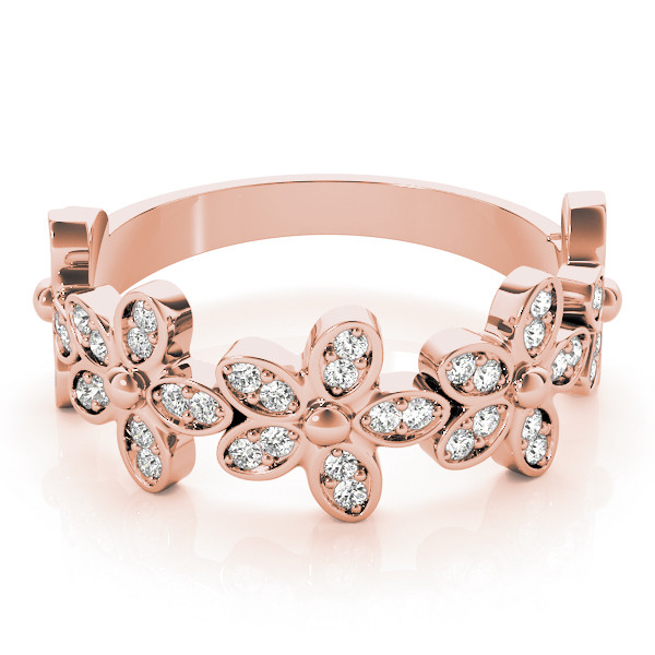 56538-Pink-2 Stackable Wedding Ring, in Rose Gold - 84981