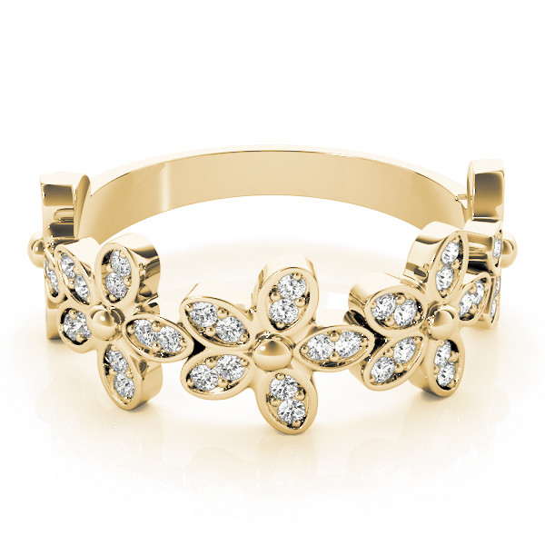 56538-Yellow-2 Stackable Wedding Ring, in Yellow Gold - 84981