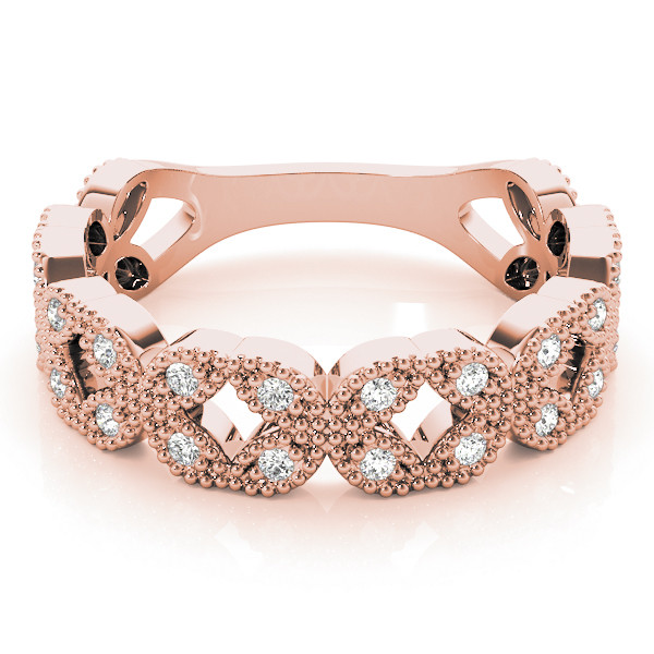 56539-Pink-2 Stackable Wedding Ring, in Rose Gold - 84982