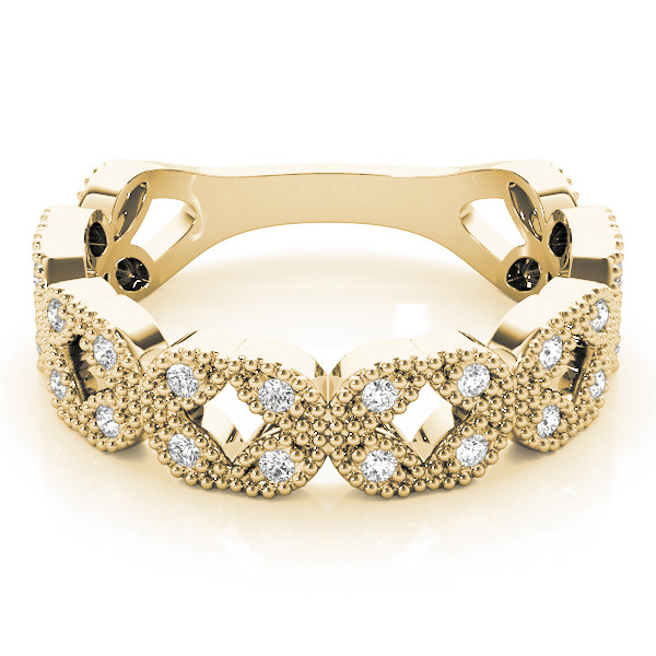 56539-Yellow-2 Stackable Wedding Ring, in Yellow Gold - 84982