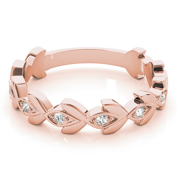 56541-Pink-2 Stackable Wedding Ring, in Rose Gold - 84984