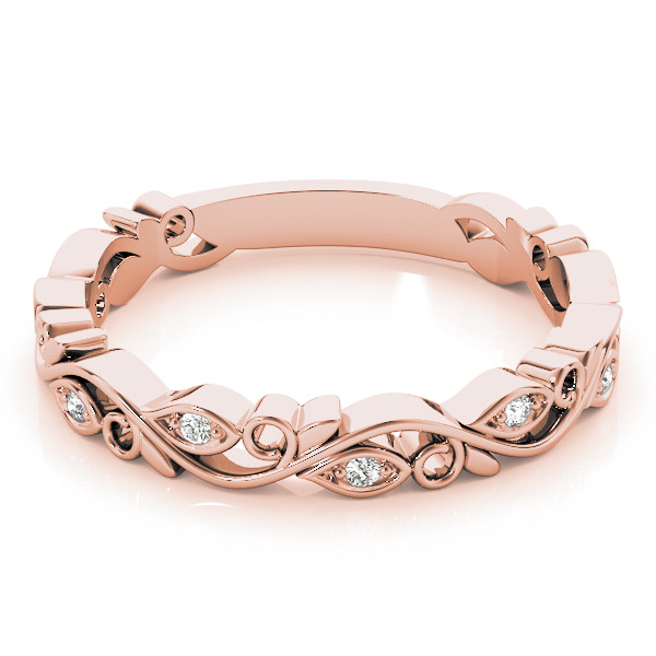 56542-Pink-2 Stackable Wedding Ring, in Rose Gold - 84985
