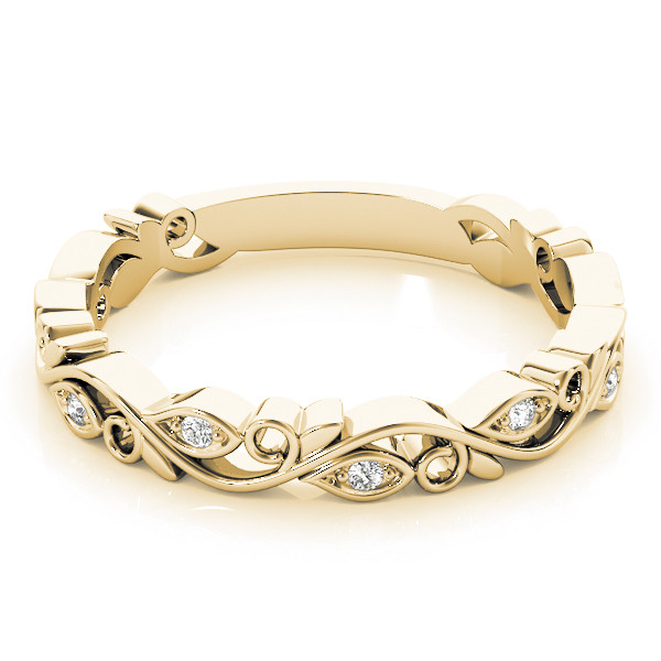 56542-Yellow-2 Stackable Wedding Ring, in Yellow Gold - 84985