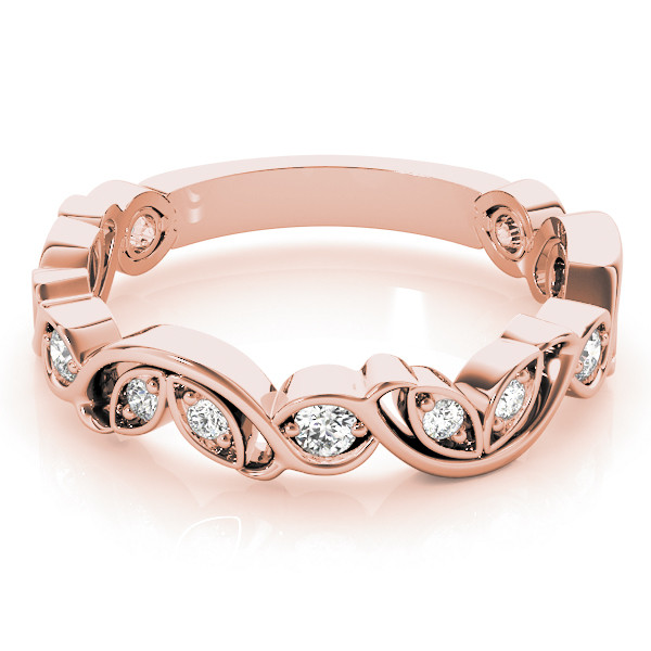 56543-Pink-2 Stackable Wedding Ring, in Rose Gold - 84986