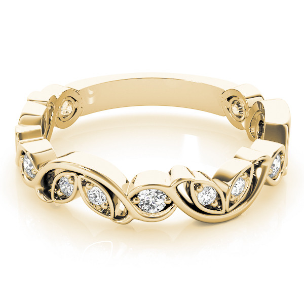 56543-Yellow-2 Stackable Wedding Ring, in Yellow Gold - 84986