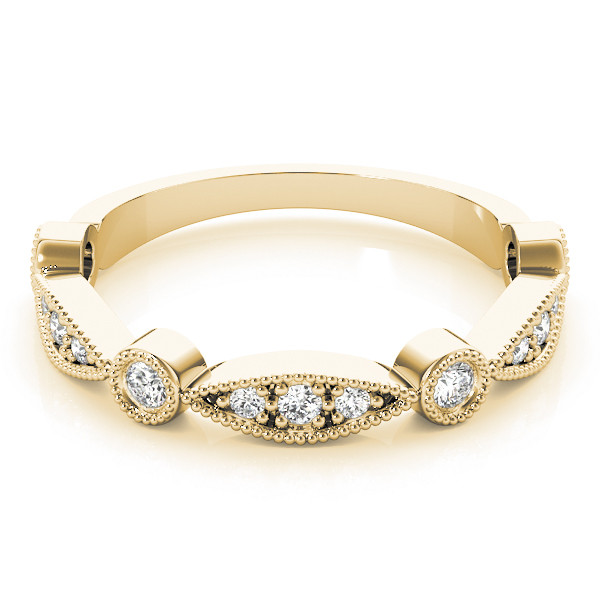 56551-Yellow-2 Stackable Wedding Ring, in Yellow Gold - 84994