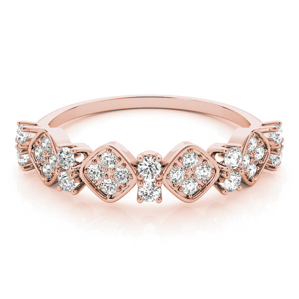 56603-Pink-2 Fashion Wedding Ring, in Rose Gold - 84922