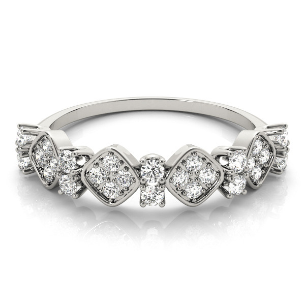 56603-White-2 Fashion Wedding Ring, in Platinum - 84922