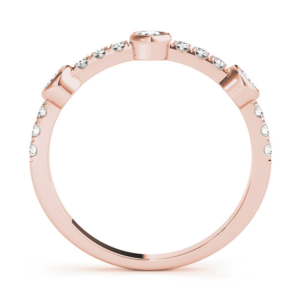 56613-Pink-1 Fashion Wedding Ring, in Rose Gold - 85023