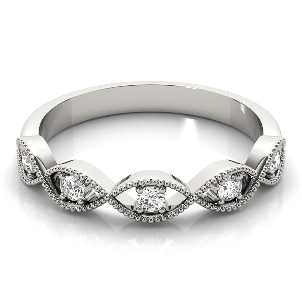 56624-White-2 Fashion Wedding Ring, in White Gold - 85038