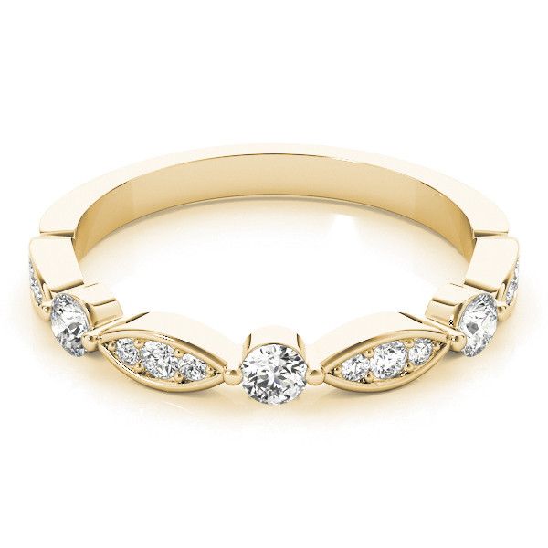 56626-Yellow-2 Stackable Wedding Ring, in Yellow Gold - 85042