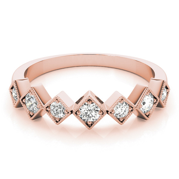 56628-Pink-2 Stackable Wedding Ring, in Rose Gold - 85044