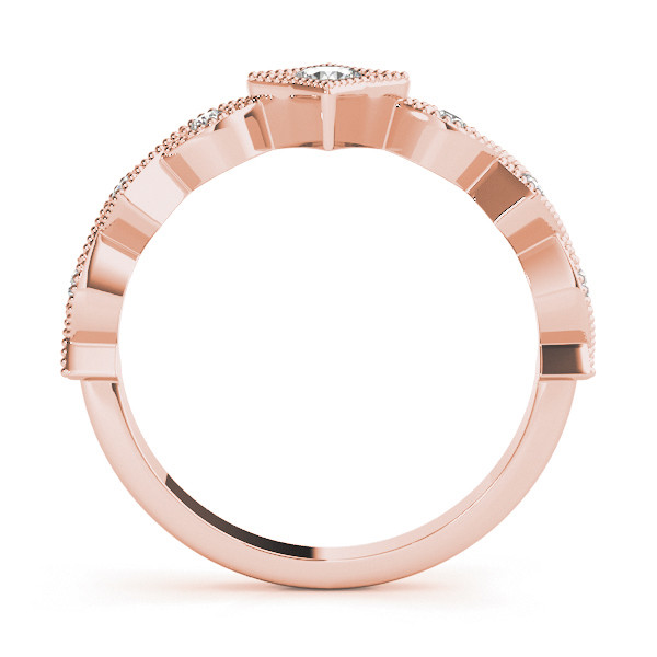 56629-Pink-1 Stackable Wedding Ring, Round Shape, in Rose Gold - 85045