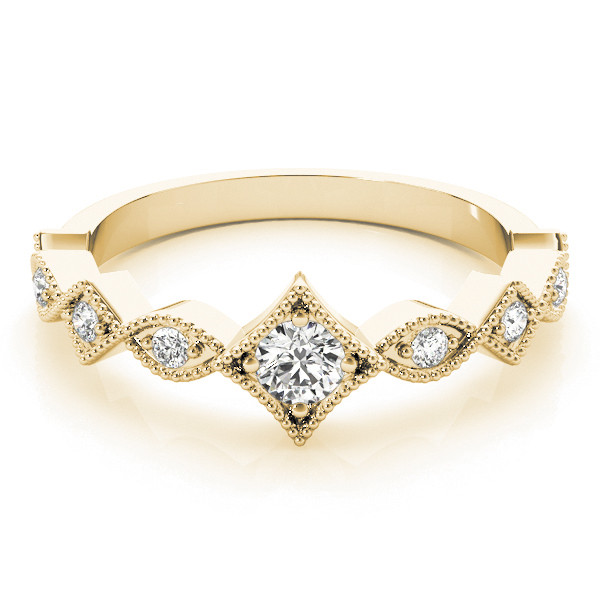 56629-Yellow-2 Stackable Wedding Ring, Round Shape, in Yellow Gold - 85045