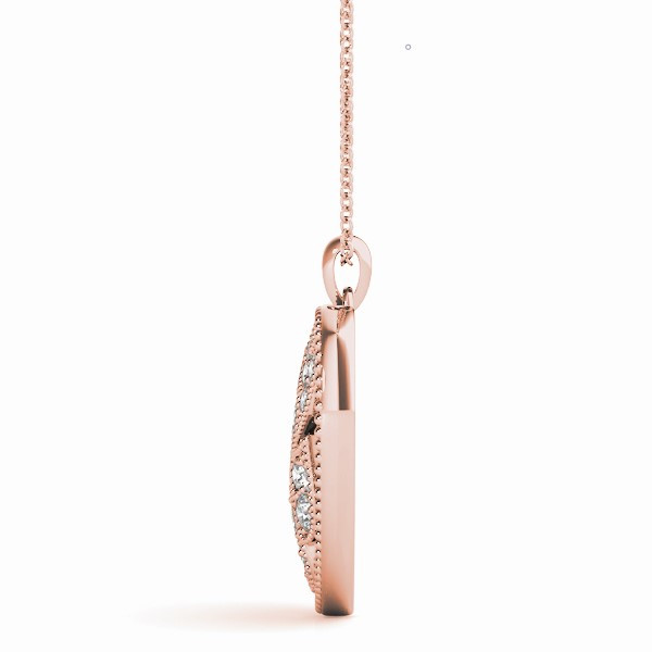 57386-Pink-1 Diamond Decorative Pendant, in Rose Gold - 32463