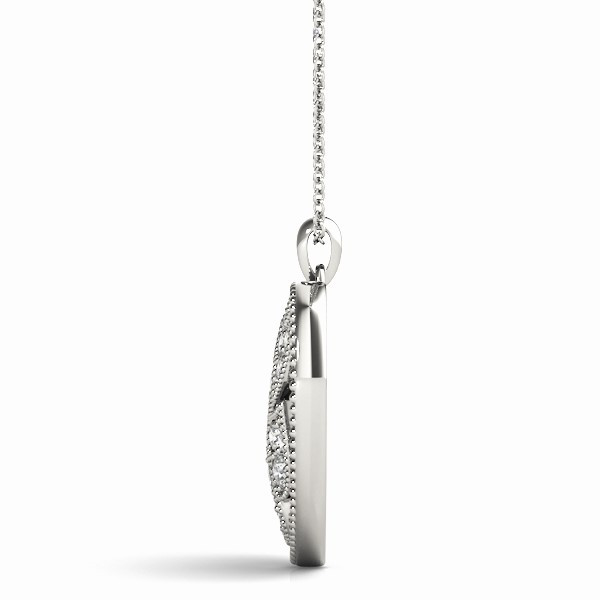 57386-White-1 Diamond Decorative Pendant, in White Gold - 32463