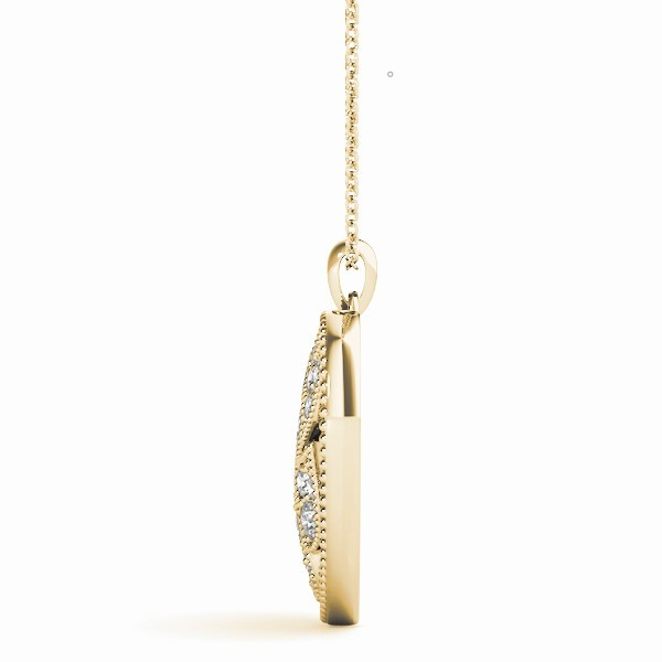 57386-Yellow-1 Diamond Decorative Pendant, in Yellow Gold - 32463