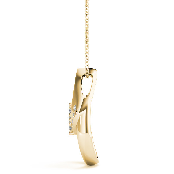57881-Yellow-1 Diamond Decorative Pendant, in Yellow Gold - 32459