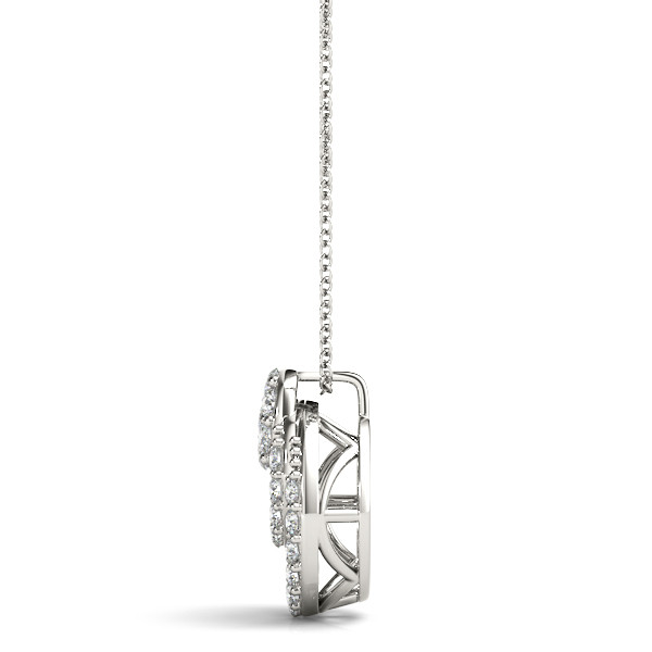 57886-White-1 Fashion Diamond Pendant, in Sterling Silver - 32505