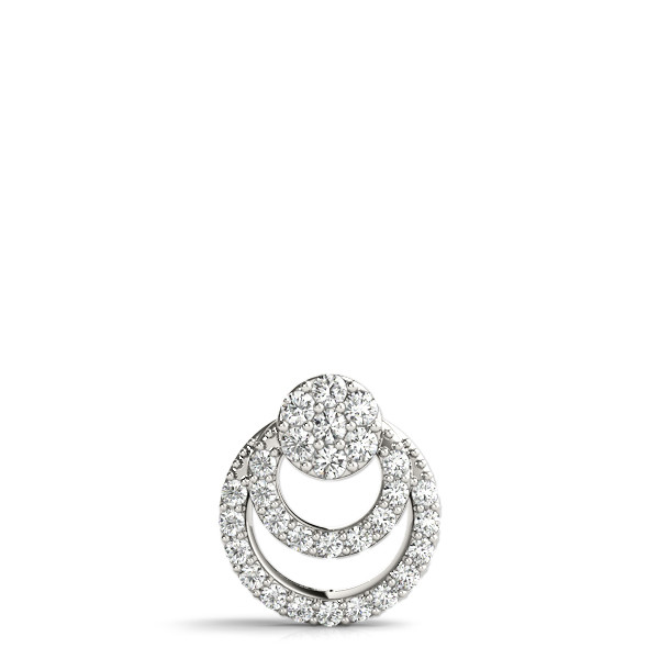 57886-White-2 Fashion Diamond Pendant, in Sterling Silver - 32505